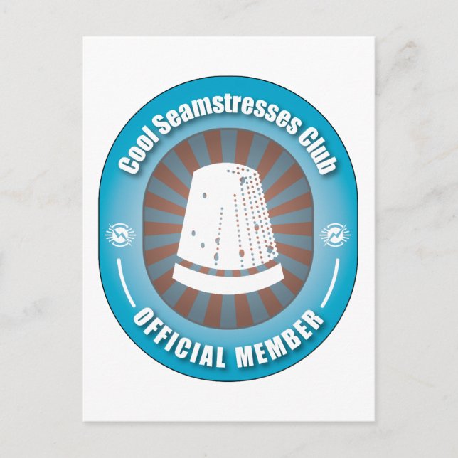 Cooler Seamstress Club Postkarte (Vorderseite)