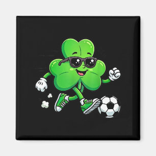 Cooler Shamrock-Fußballspieler St. Patricks Day ir Magnet