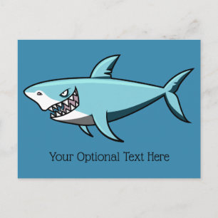 Cooler Shark-Text-Postkarte Postkarte