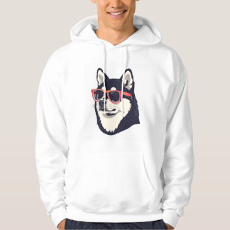 Cooler Shiba Inu Hund mit Sonnenbrille HoodiT-Shir Hoodie
