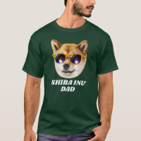 Cooler Shiba Inu Vater mit Brillen Vatertag