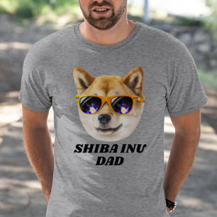 Cooler Shiba Inu Vater mit Brillen Vatertag T-Shirt