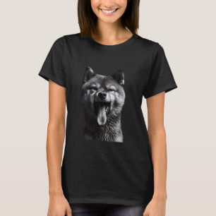 Cooler Shiba Inu, wie er die Zunge heraushält, spi T-Shirt