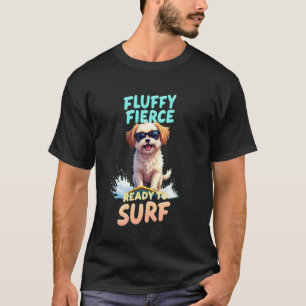 Cooler Shih Tzu Surfhund T-Shirt