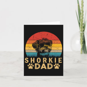 Cooler Shorkie Vater Hund liebt Paw Print Vathers  Karte