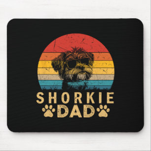 Cooler Shorkie Vater Hund liebt Paw Print Vathers Mousepad