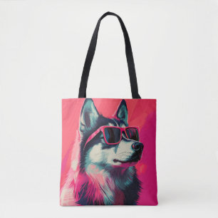 Cooler sibirischer Husky-Hund mit Sonnenbrille