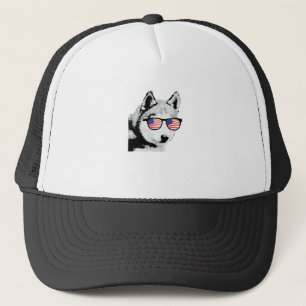 Cooler sibirischer Husky-Hund Truckerkappe