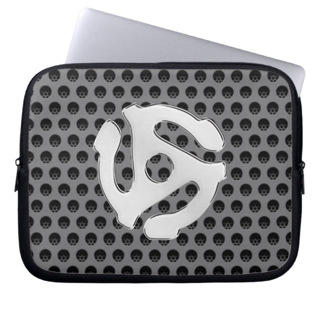 COOLER Silver Chrome Wie 45 Distanz DJ Print Laptopschutzhülle (Vorderseite)