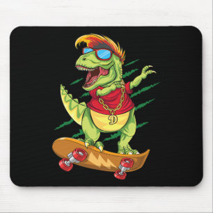 Cooler Skateboard-Dinosaur Skater Dabbing T Rex S Mousepad