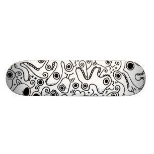 Cooler Skateboard mit verrückten Monstergraphiken