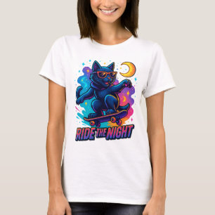 Cooler Skater Cat - Urban Street Style T-Shirt