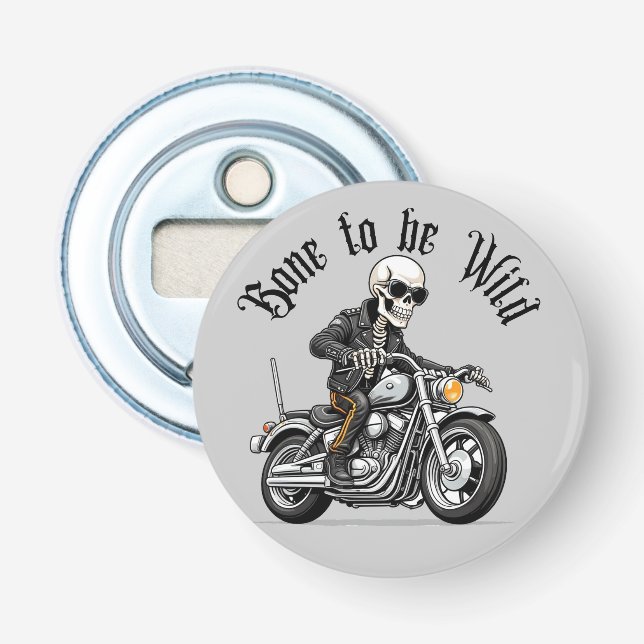 Cooler Skelettknochen für Wildfahrten mit einem Mo Flaschenöffner (Vorderseite)