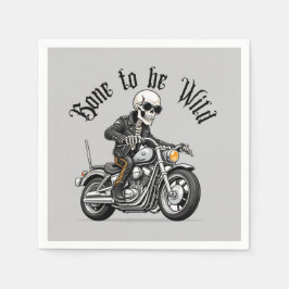 Cooler Skelettknochen für Wildfahrten mit einem Mo Serviette