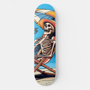 Cooler Skelettsommer Skateboard