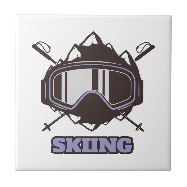 Cooler Skihelm  Fliese (Vorderseite)