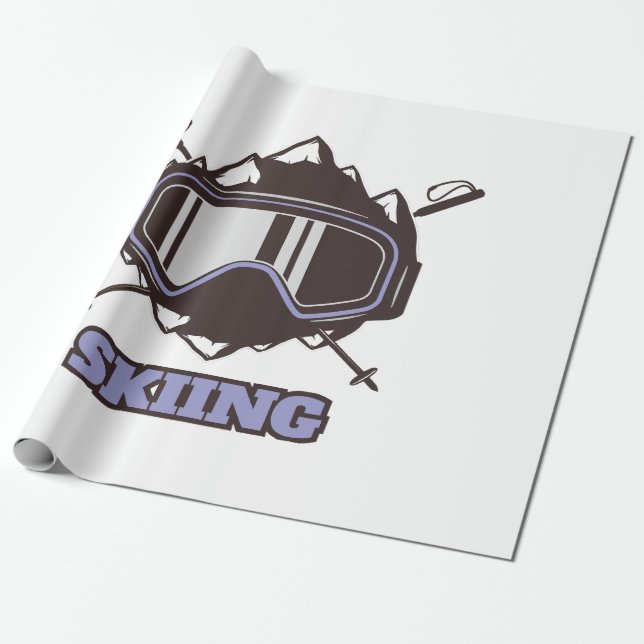 Cooler Skihelm  Geschenkpapier (Ungerollt)