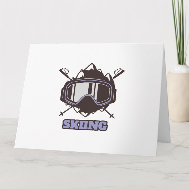 Cooler Skihelm  Karte (Vorderseite)