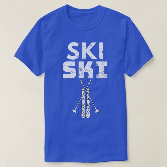 Cooler Skilanglauf Schnee Skifahrer Männer Frauen T-Shirt (Design vorne)