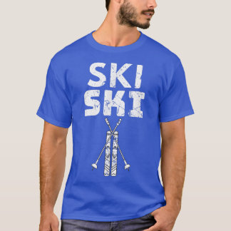 Cooler Skilanglauf Schnee Skifahrer Männer Frauen T-Shirt