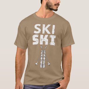 Cooler Skilanglauf Schnee Skifahrer Männer Frauen T-Shirt