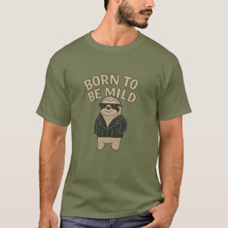 Cooler Sloth in LederjacketPose T-Shirt
