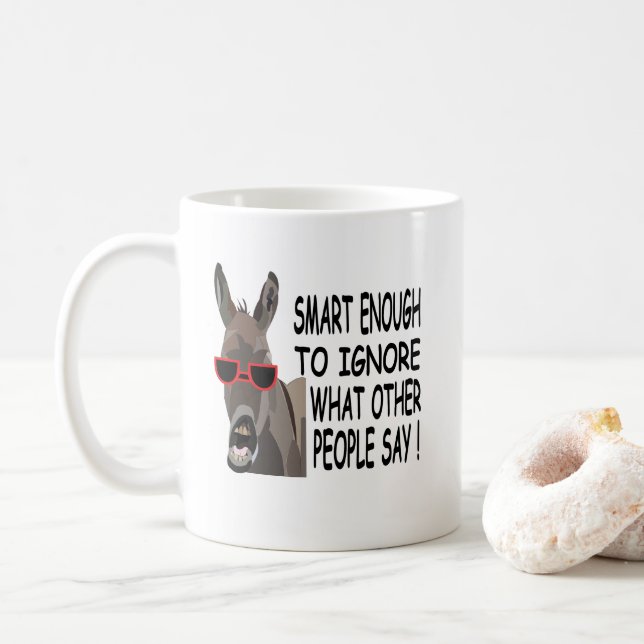 Cooler Smart Donkey Kaffeetasse (Mit Donut)