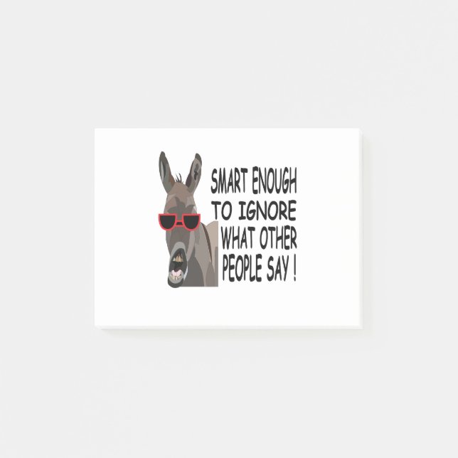 Cooler Smart Donkey Post-it Klebezettel (Vorderseite)