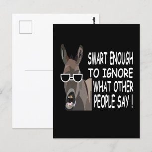 Cooler Smart Donkey Postkarte