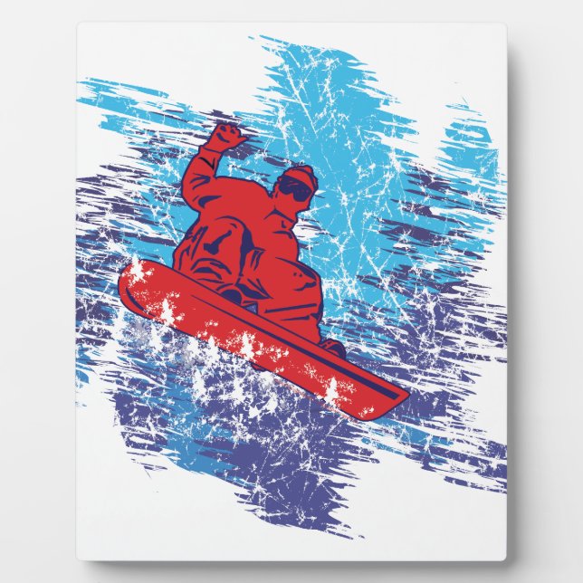 Cooler Snowboarder Fotoplatte (Vorderseite)
