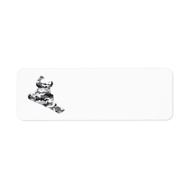 Cooler Snowboarder in Camouflage Grau (Vorne)