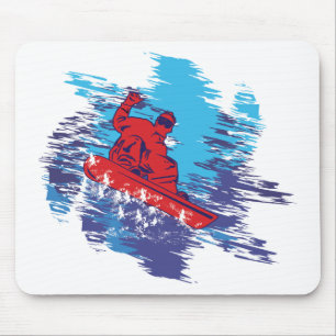Cooler Snowboarder Mousepad