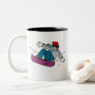 Cooler Snowboarder   Snowboardgeschenk   Liebe im  Zweifarbige Tasse