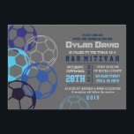 COOLER SOCCER Bar Mitzvah Einladung<br><div class="desc">WILLKOMMEN!!! Ich kann Ihnen persönlich bei Ihrer Bestellung helfen! Frag mir alles! ALLES ist anpassbar! Alle meine Designs sind ONE-OF-A-KIND Original-Kunstwerke von mir entworfen! Sie können sie nur hier finden! Wussten Sie, dass Sie dies einladen können JEDE Farbe, die Sie gewollt, indem Sie einfach auf den KUNDEN IT-Button und ändern...</div>