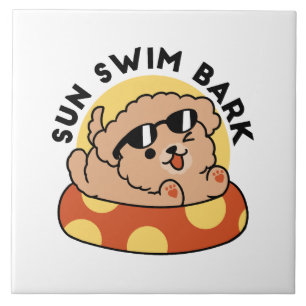 Cooler Sommerhund Floating - Niedliches Puppy Pool Fliese