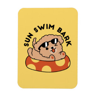 Cooler Sommerhund Floating - Niedliches Puppy Pool Magnet
