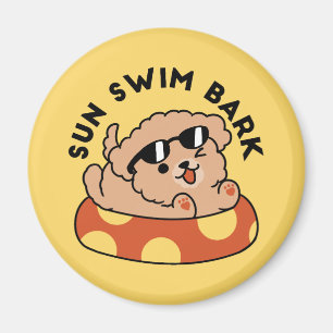 Cooler Sommerhund Floating - Niedliches Puppy Pool Magnet