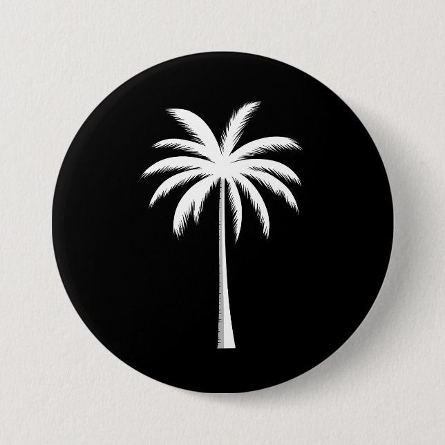 Cooler Sommerurlaub Sunset Beach Palm Tree Button (Vorderseite)
