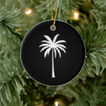 Cooler Sommerurlaub Sunset Beach Palm Tree Keramik Ornament<br><div class="desc">Cooler Sommerurlaub Sunset Beach Palm Tree</div>