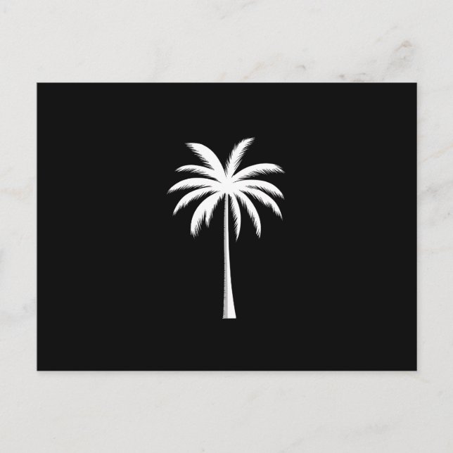 Cooler Sommerurlaub Sunset Beach Palm Tree Postkarte (Vorderseite)