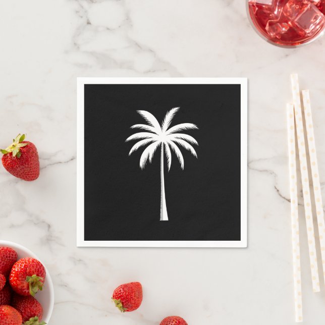 Cooler Sommerurlaub Sunset Beach Palm Tree Serviette (Beispiel)