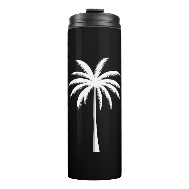 Cooler Sommerurlaub Sunset Beach Palm Tree Thermosbecher (Vorderseite)