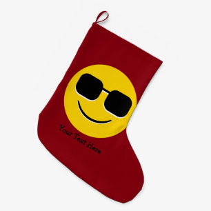 Cooler Sonnenbrillen Emoji Typ Großer Weihnachtsstrumpf