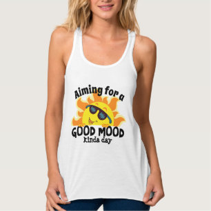 Cooler Sonnenschein in Sonnenbrille Happy Hipster Tank Top