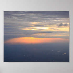 cooler Sonnenuntergang im Luftplakat Poster
