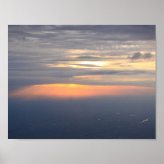 cooler Sonnenuntergang in einem Luftplakat Poster