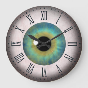 Cooler Spaß-blaues Augen-Augapfel-römische groß Große Wanduhr