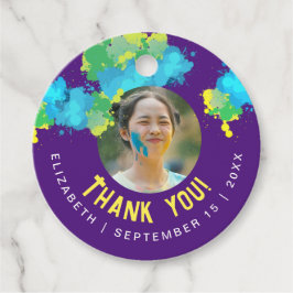 Cooler Spaß Farbenfrohe Lila Paintball-Spritzer Te Geschenkanhänger