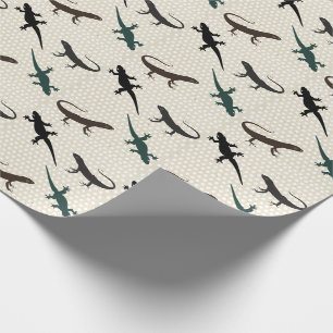 Cooler Spaß Grafik Trendy Earthy Vintag Lizard Geschenkpapier