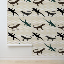 Cooler Spaß Grafik Trendy Earthy Vintag Lizard Tapete